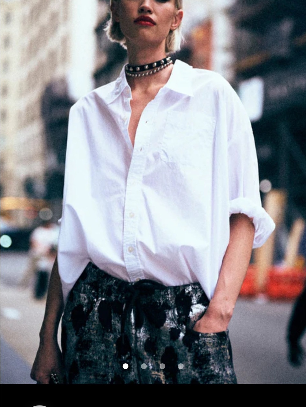 R13 Drop Neck Oxford Shirt